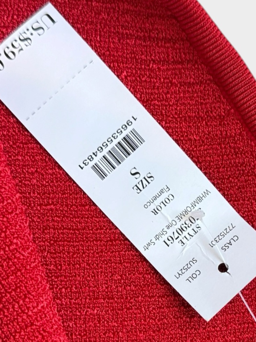 One-Shoulder Ribbed Tank Dress - Red - Picture 4 of 4